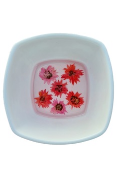 Tavita / suport bijuterii, Delirium, portelan, flori naturale, rosu Tavita / suport bijuterii, Delirium, portelan, flori naturale, rosu