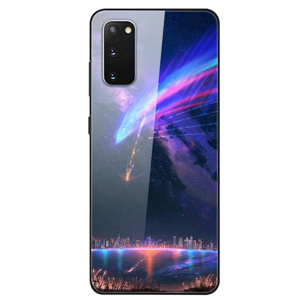 Husa Samsung Galaxy S20 model Glass Meteor Strike, Antisoc, TPU Hybrid, Viceversa Multicolor