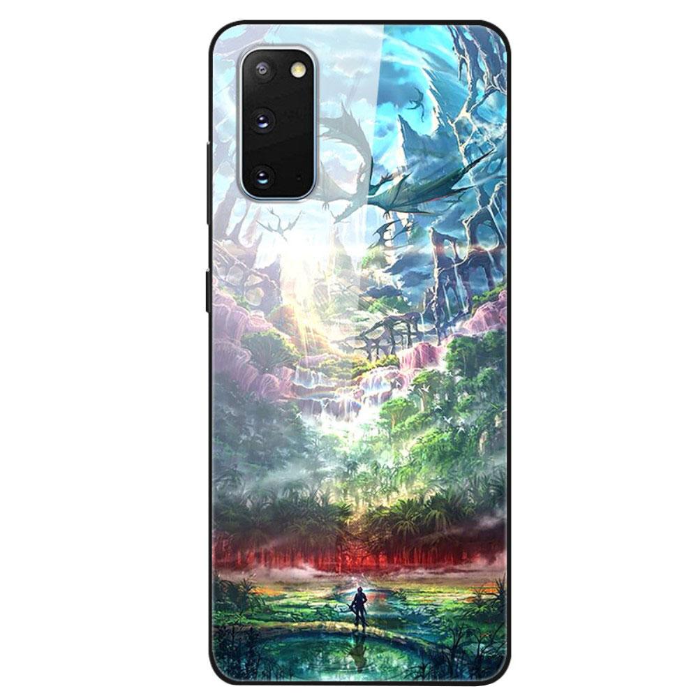 Husa Samsung Galaxy S20 model Glass Worderland, Antisoc, TPU Hybrid, Viceversa Multicolor