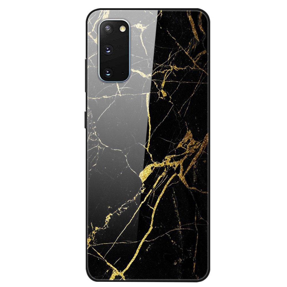 Husa Samsung Galaxy S20 model Glass Gold Grain Marble, Antisoc, TPU Hybrid, Viceversa Multicolor