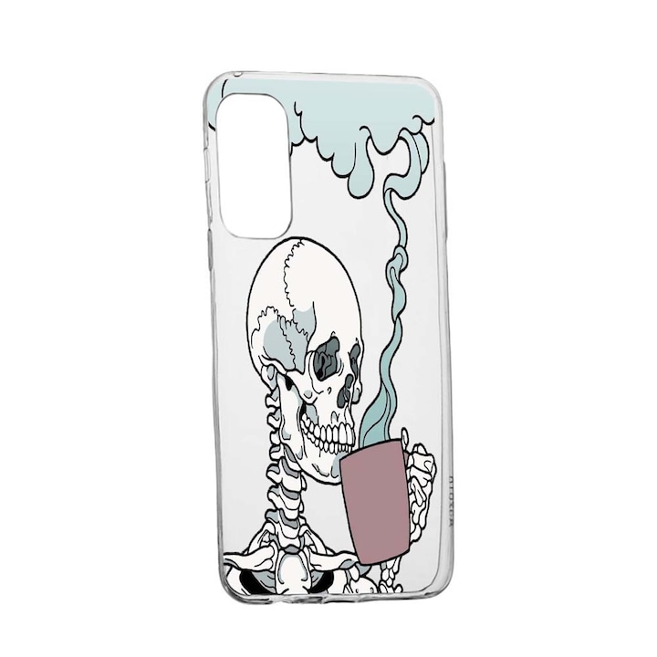 Силиконов калъф Thinking Skull, съвместим с Vivo X60 Pro, устойчив на износване, противоплъзгащ се, 252