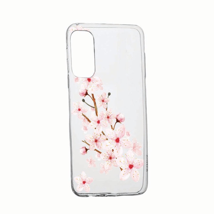 Szilikon tok kompatibilis Samsung Galaxy S20 FE / Galaxy S20 FE 5G, tavaszi virág, kopásálló, csúszásgátló, 62