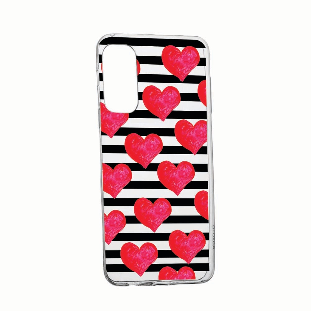 Husa Silicon Compatibila Cu OnePlus 9 Pro, hearts, rezistenta la uzura, anti-alunecare, 102
