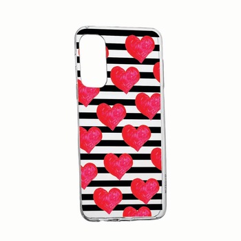 Husa pentru LG K52, hearts, rezistenta la uzura, anti-alunecare, 102 Husa pentru LG K52, hearts, rezistenta la uzura, anti-alunecare, 102
