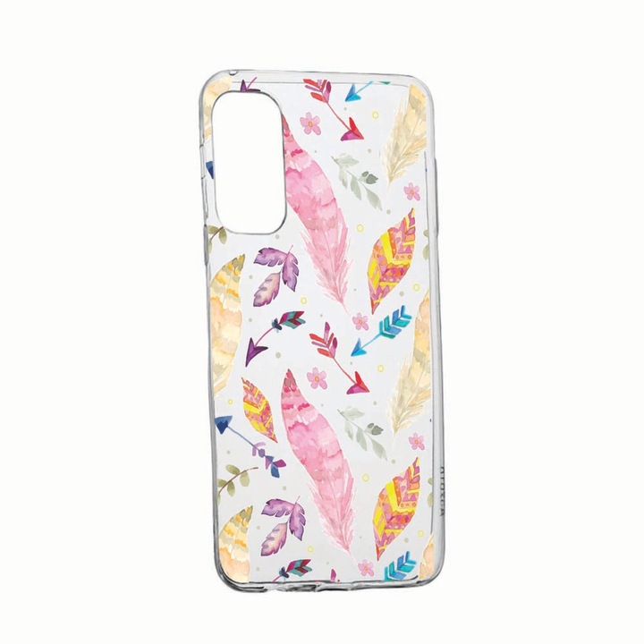 Силиконов калъф, съвместим с Oppo Reno5 Z, пера, устойчивост на износване, противоплъзгащ се, 68