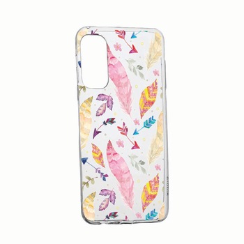 Husa pentru LG K52, Feathers, rezistenta la uzura, anti-alunecare, 68 Husa pentru LG K52, Feathers, rezistenta la uzura, anti-alunecare, 68