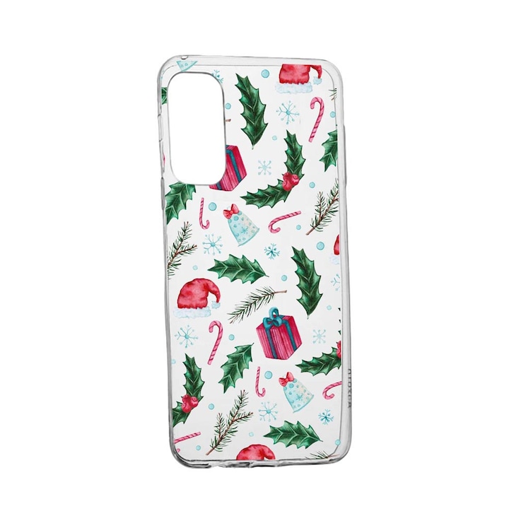 Силиконов коледен калъф, съвместим с Vivo X60 Pro, устойчив на износване, противоплъзгащ се, 314