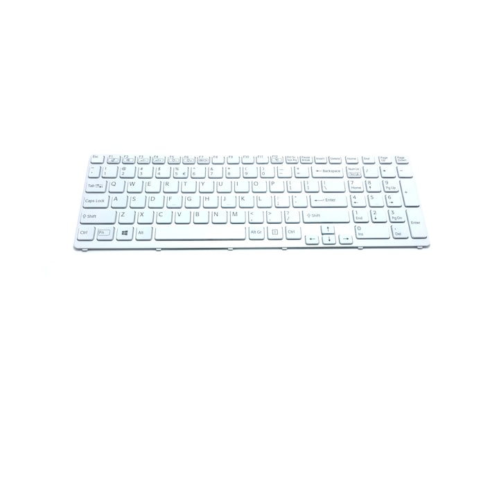 Sony, Vaio SVE151J13M Víilágító laptop billentyűzet, Fehér