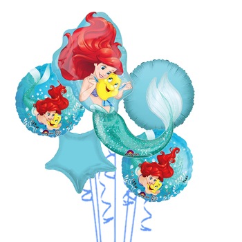 Buchet 5 baloane folie Ariel - Mica Sirena, 2020201 Buchet 5 baloane folie Ariel - Mica Sirena, 2020201