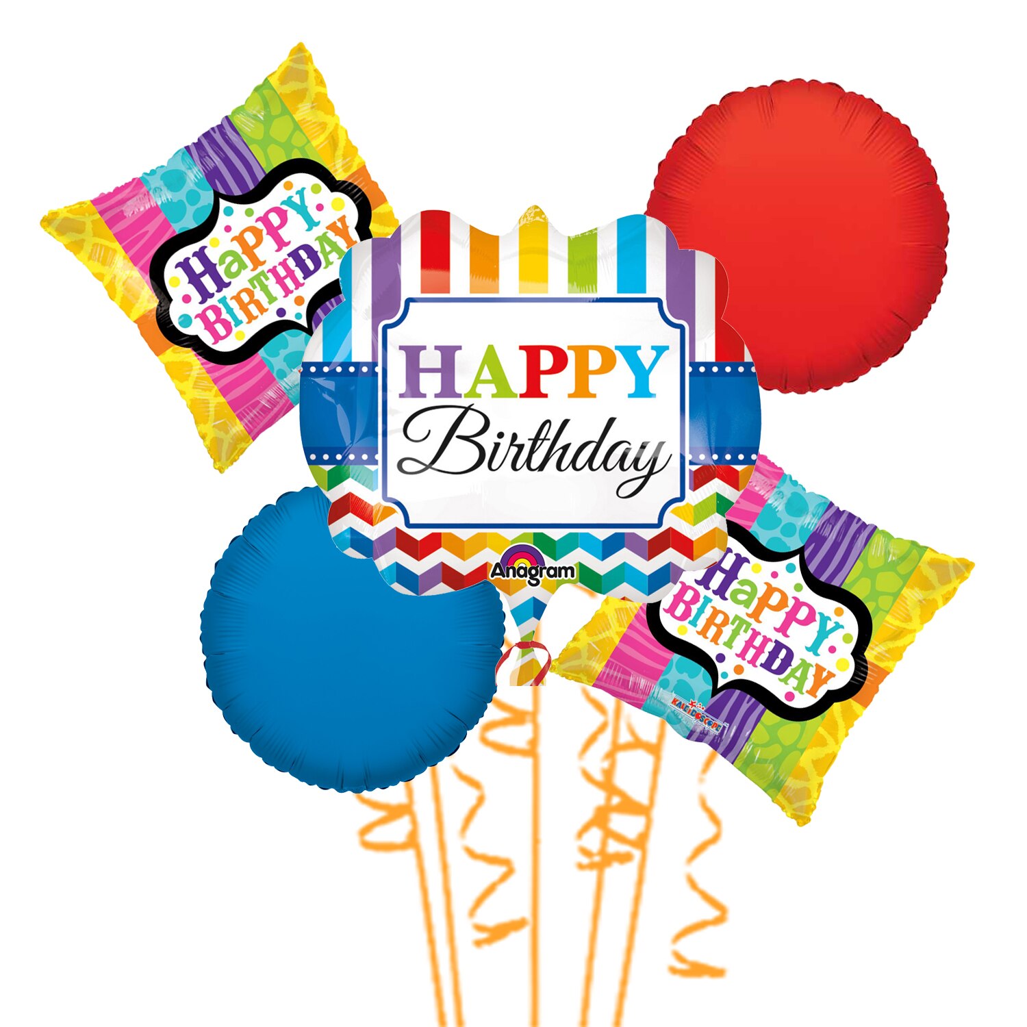 Buchet 5 baloane folie Aniversare, 2020205