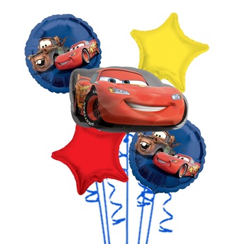 Buchet 5 baloane folie Cars, 2020203 Buchet 5 baloane folie Cars, 2020203