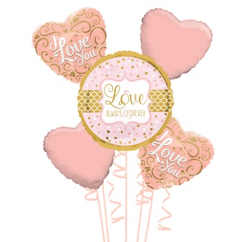 Buchet 5 baloane folie Love, 2020210 Buchet 5 baloane folie Love, 2020210