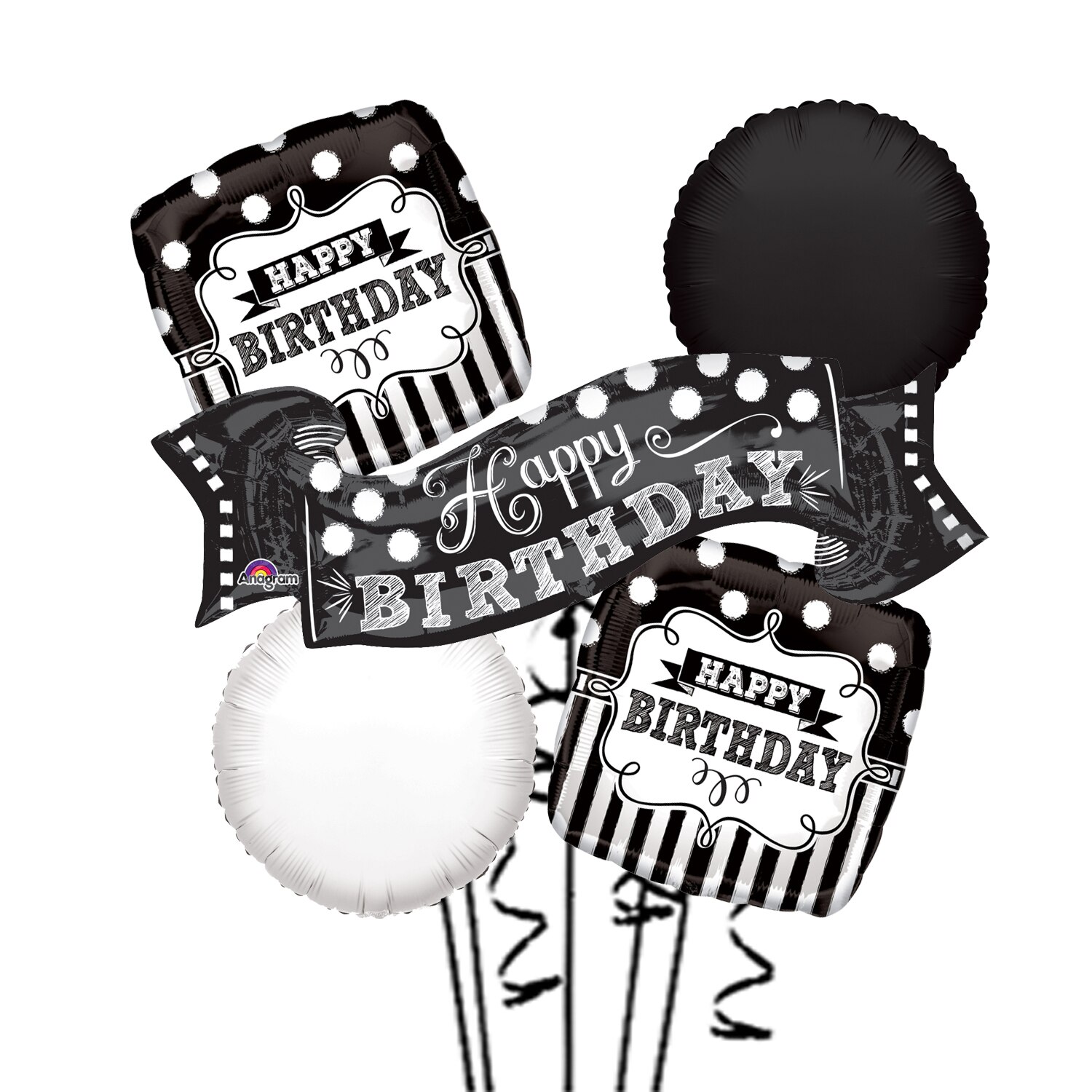 Buchet 5 baloane folie Aniversare, 2020206