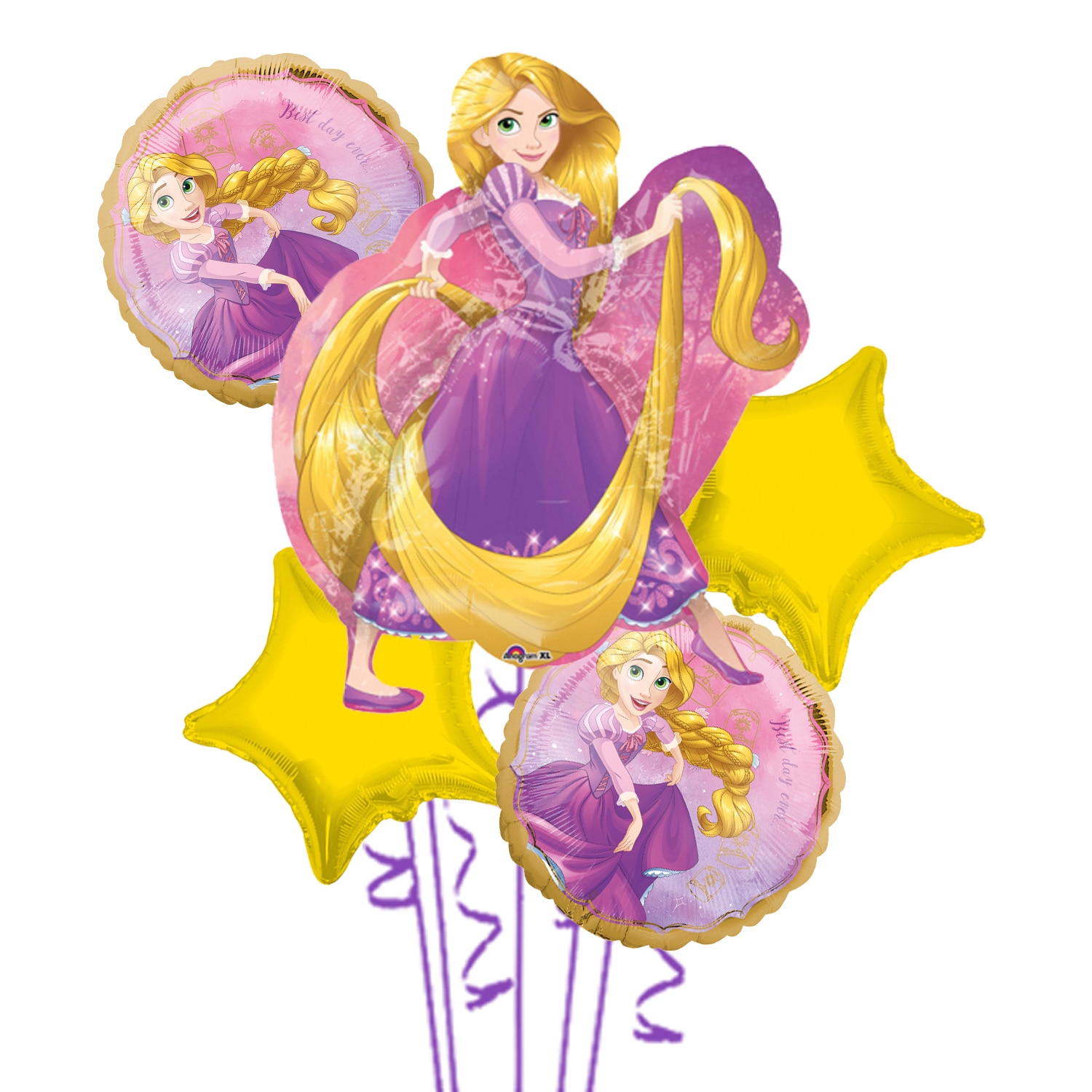 Buchet 5 baloane folie Tematica Rapunzel, 2020220