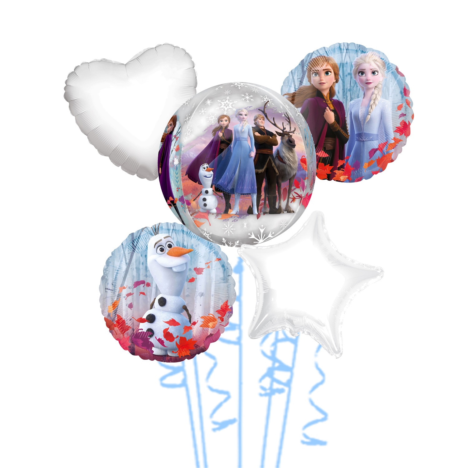 Buchet 5 baloane folie Tematica Frozen - Orbz, 2020229