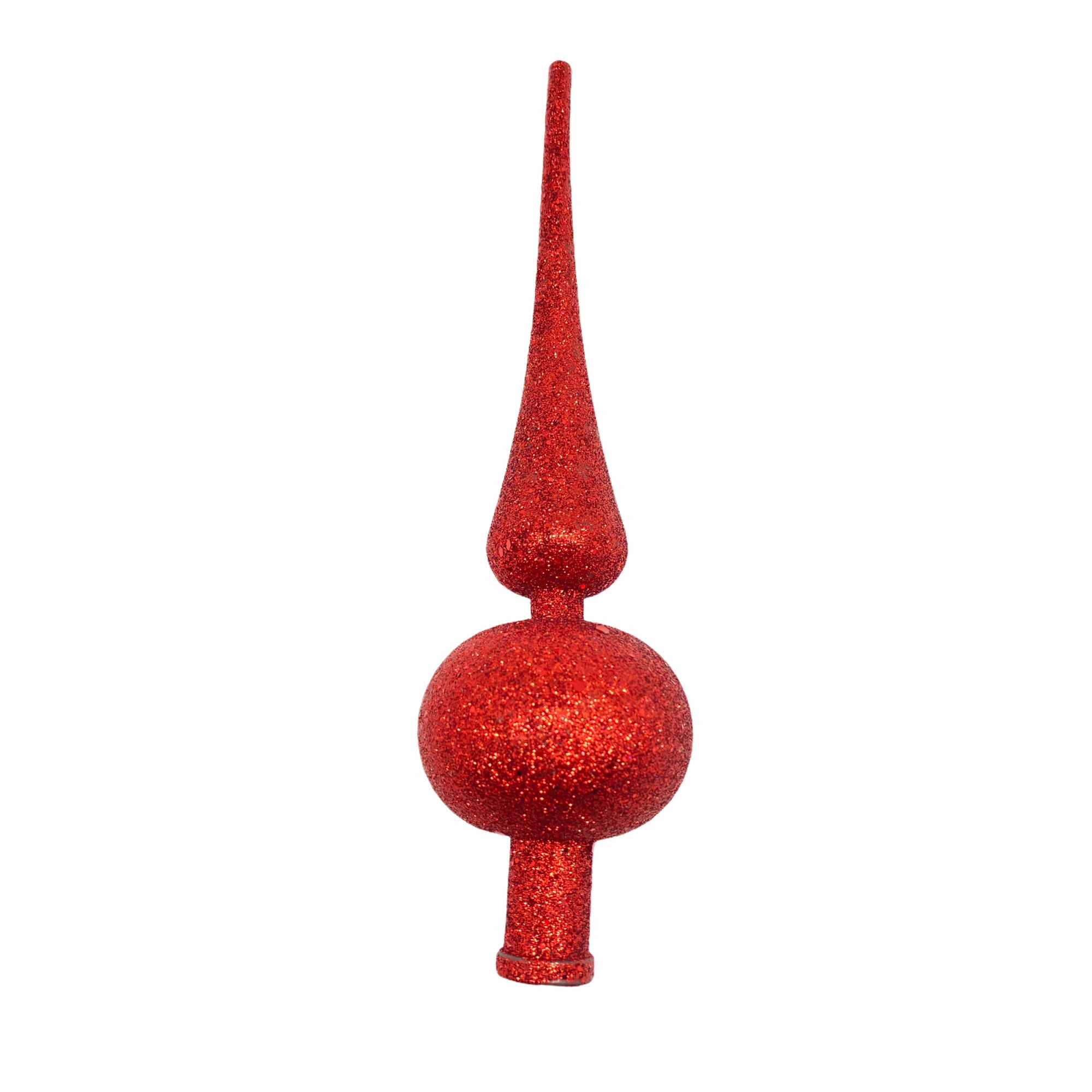 Varf decorativ Atelier pentru brad Craciun, Rosu, 30cm