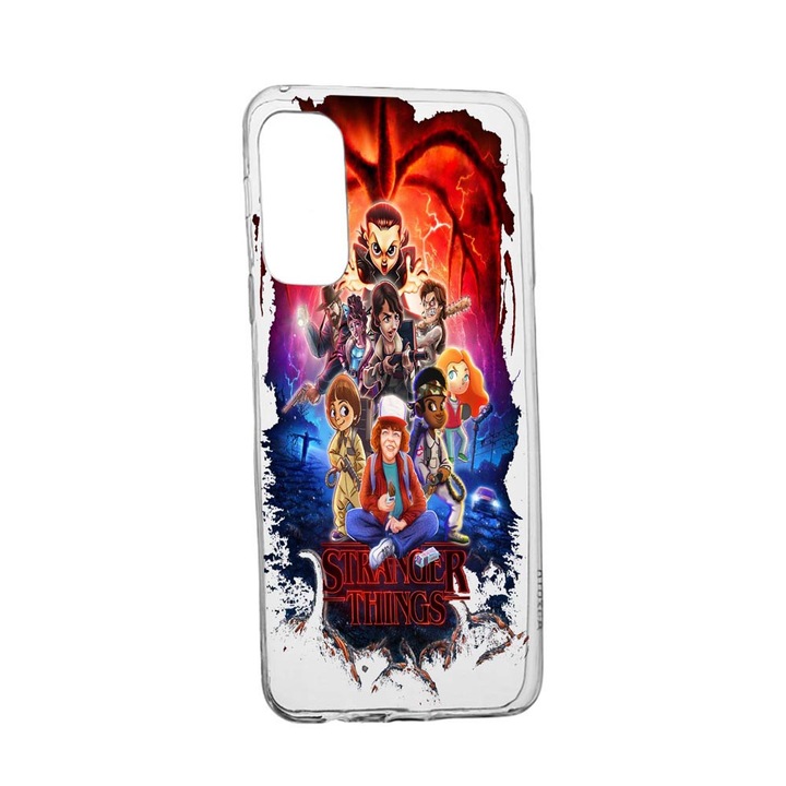 Silicon Case Stranger Things, съвместим с Vivo X60 Pro, устойчив на износване, противоплъзгащ се, 377