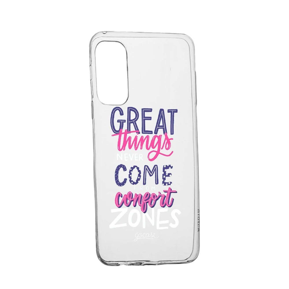 Husa cu mesaj Great Things, pentru Huawei P Smart (2021), rezistenta la uzura, anti-alunecare, din silicon Premium, 486