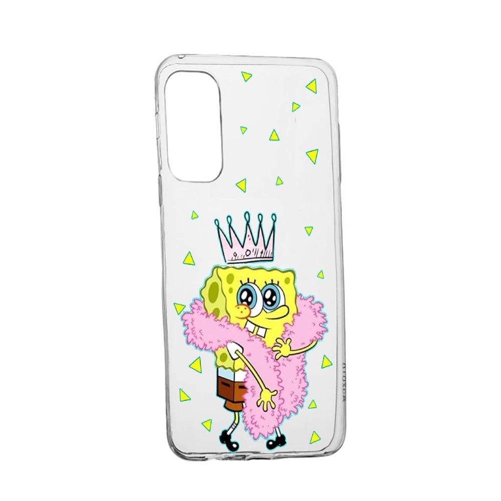 Husa Silicon SpondeBob, Compatibila Cu Samsung Galaxy A03s, rezistenta la uzura, anti-alunecare, 597