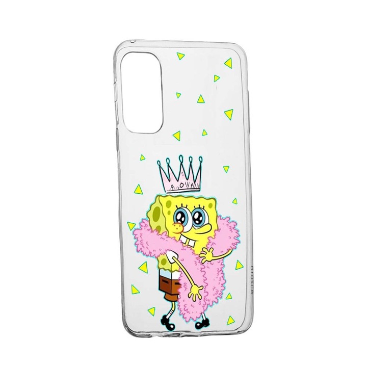 Силиконов калъф SpondeBob, съвместим с Vivo X60 Pro, устойчив на износване, противоплъзгащ се, 597