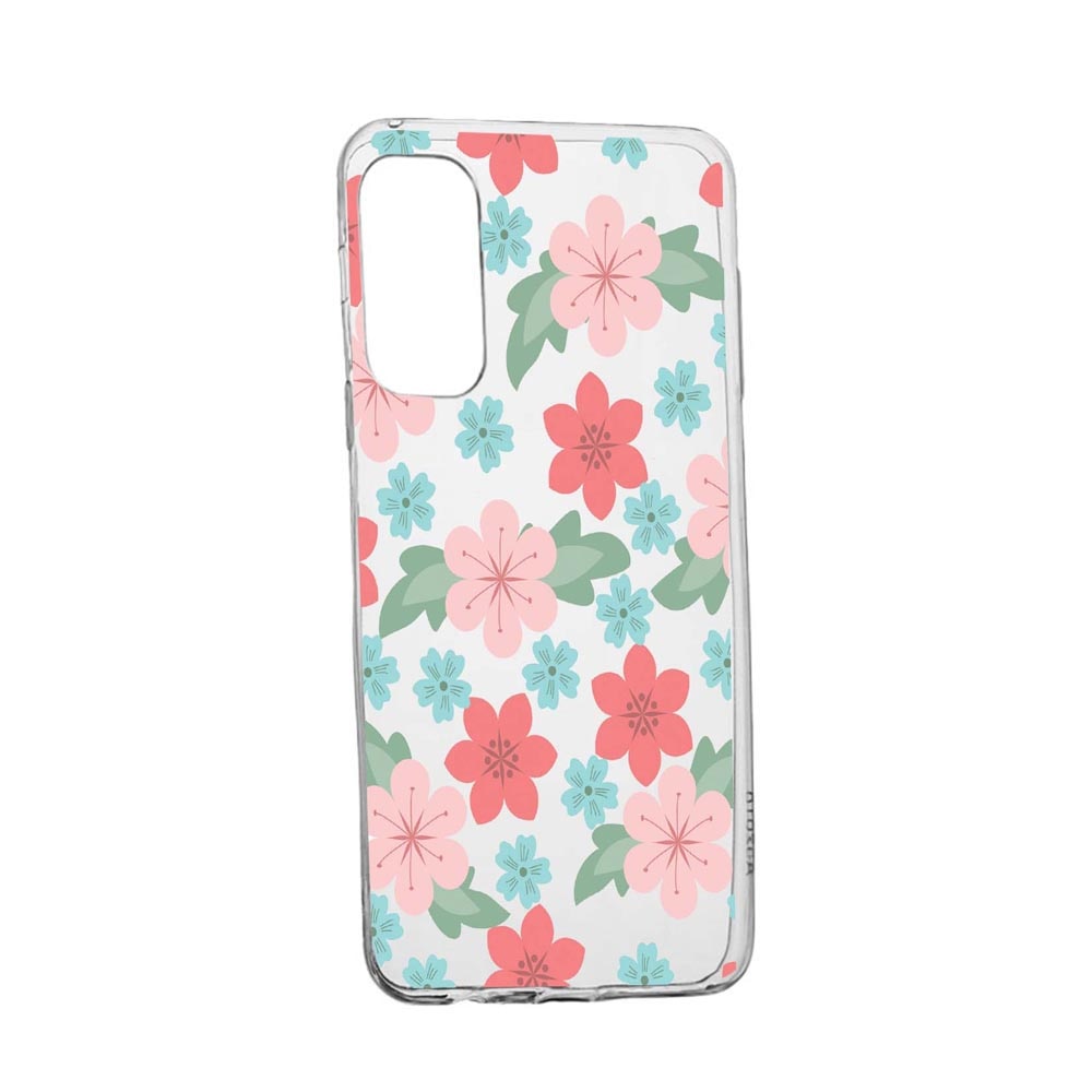 Husa Silicon Flowers, Pastel colors, Compatibila Cu OnePlus 9R, rezistenta la uzura, anti-alunecare, 515