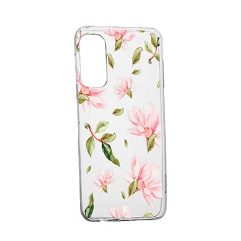 Husa Silicon Flowers, Compatibila Cu Oppo Reno 6 5G, rezistenta la uzura, anti-alunecare, 496 Husa Silicon Flowers, Compatibila Cu Oppo Reno 6 5G, rezistenta la uzura, anti-alunecare, 496