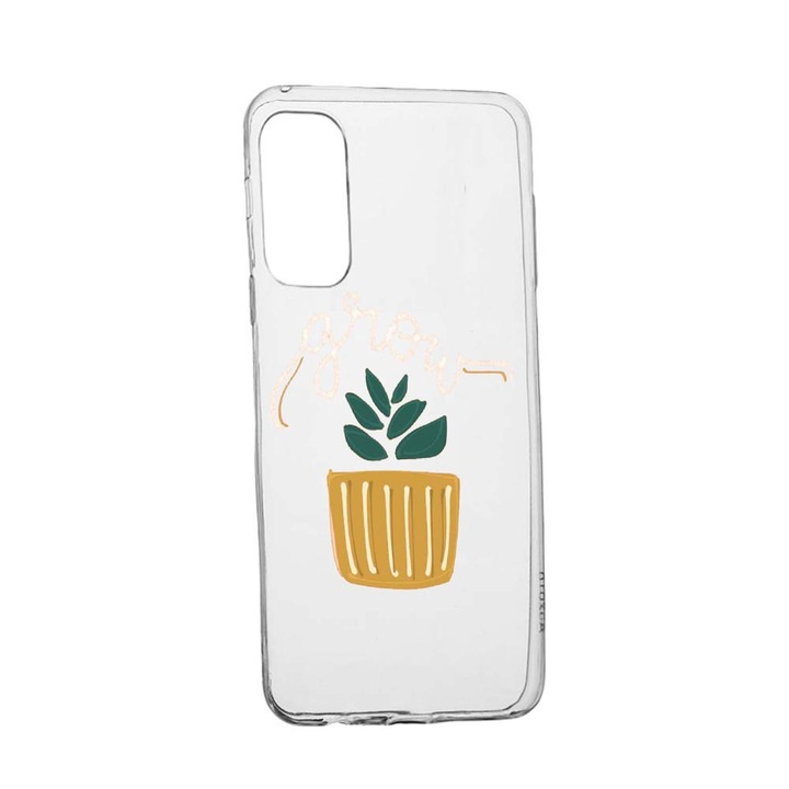 Silicon Grow Cover, съвместим с Oppo Reno5 Z, устойчив на износване, противоплъзгащ се, 490