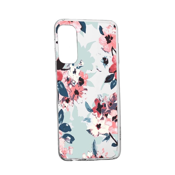 Силиконов калъф Flowers, пастелни цветове, съвместим с Samsung Galaxy A52s 5G, устойчив на износване, противоплъзгащ се, 508