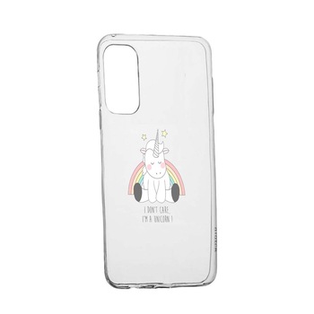 Husa Unicorn - I Don't Care, pentru Huawei P Smart (2021), rezistenta la uzura, anti-alunecare, din silicon Premium, 524 Husa Unicorn - I Don't Care, pentru Huawei P Smart (2021), rezistenta la uzura, anti-alunecare, din silicon Premium, 524