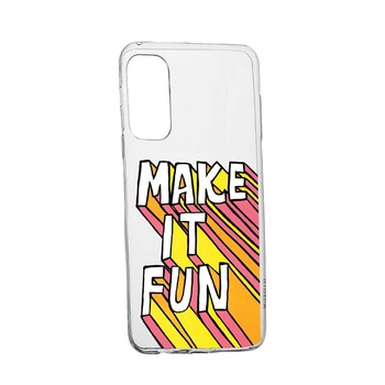 Husa Silicon Make It Fun, Compatibila Cu OnePlus 9R, rezistenta la uzura, anti-alunecare, 494 Husa Silicon Make It Fun, Compatibila Cu OnePlus 9R, rezistenta la uzura, anti-alunecare, 494