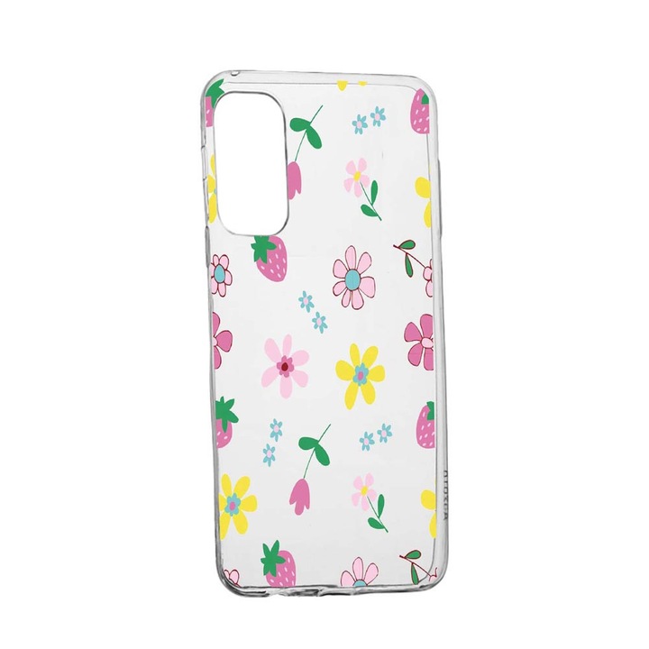 Силиконов калъф Flowers, съвместим с Oppo Reno5 Z, устойчив на износване, противоплъзгащ се, 687