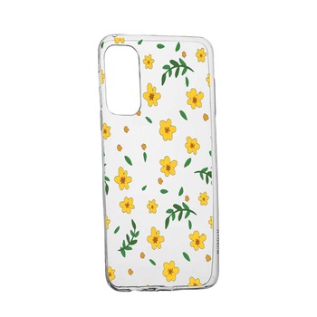 Husa Silicon Little yellow flowers, Compatibila Cu Oppo Reno 6 5G, rezistenta la uzura, anti-alunecare, 696 Husa Silicon Little yellow flowers, Compatibila Cu Oppo Reno 6 5G, rezistenta la uzura, anti-alunecare, 696