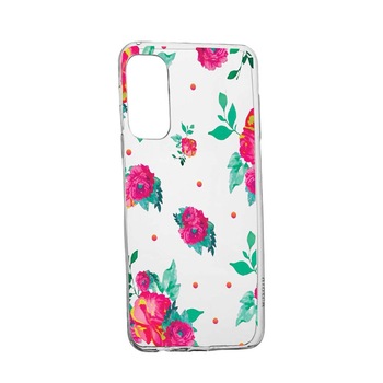 Husa Roses - Pastel colors, pentru Huawei P Smart (2021), rezistenta la uzura, anti-alunecare, din silicon Premium, 688 Husa Roses - Pastel colors, pentru Huawei P Smart (2021), rezistenta la uzura, anti-alunecare, din silicon Premium, 688
