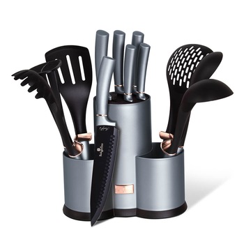Set cutite otel inoxidabil si ustensile de bucatarie (12 piese) Moonlight Edition Berlinger Haus BH 6251 Set cutite otel inoxidabil si ustensile de bucatarie (12 piese) Moonlight Edition Berlinger Haus BH 6251