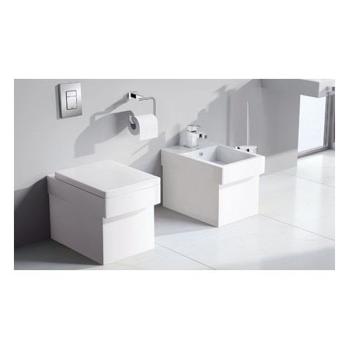 Suport hartie igienica Grohe Essentials Cube, fixare ascunsa, Crom