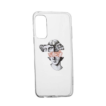 Husa Silicon Statue - Rose, Compatibila Cu Samsung Galaxy A32 5G, rezistenta la uzura, anti-alunecare, 604 Husa Silicon Statue - Rose, Compatibila Cu Samsung Galaxy A32 5G, rezistenta la uzura, anti-alunecare, 604
