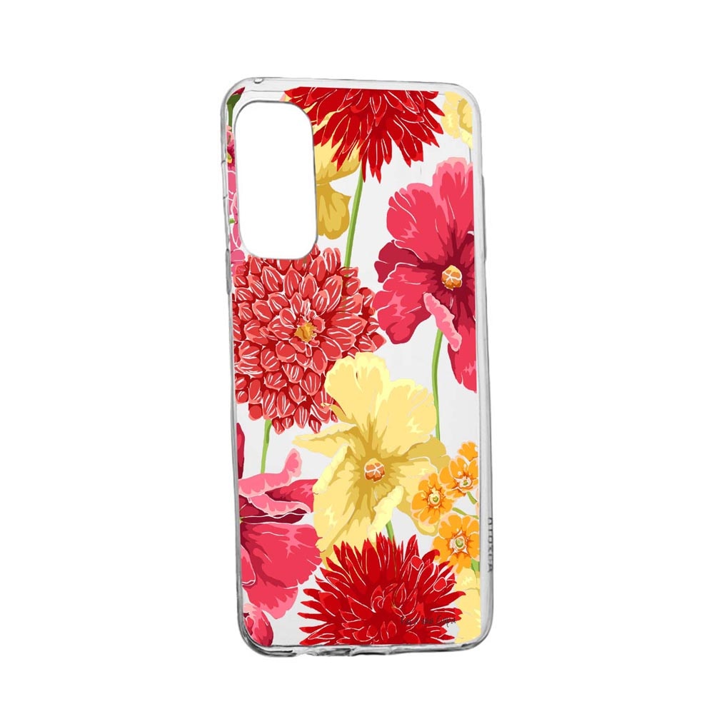 Husa Silicon Flowers Red Yellow, Compatibila Cu OnePlus 9 Pro, rezistenta la uzura, anti-alunecare, 634