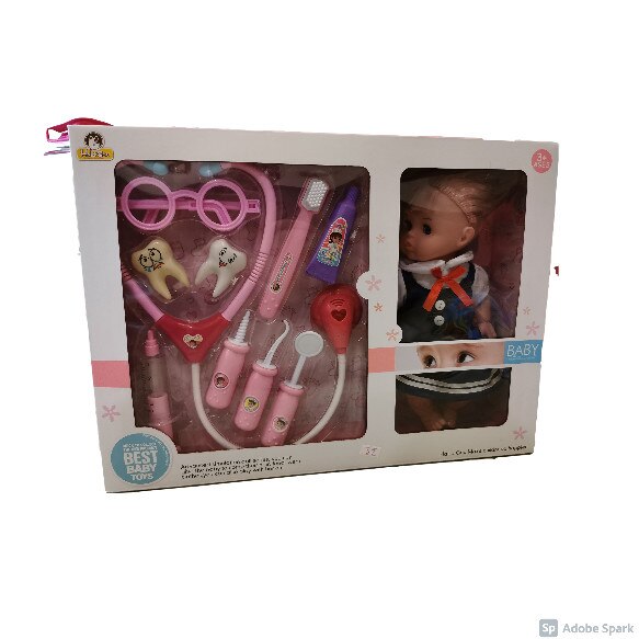 Papusa cu set de doctorita