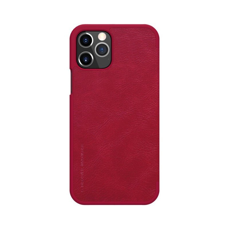 Husa Flip Cover Book Premium Nillkin Qin iPhone 12 Pro Max , Rosu