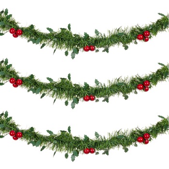 Beteala Decorativa de Craciun, New Line, model cu Fructe Rosii, 3 m, Verde Beteala Decorativa de Craciun, New Line, model cu Fructe Rosii, 3 m, Verde