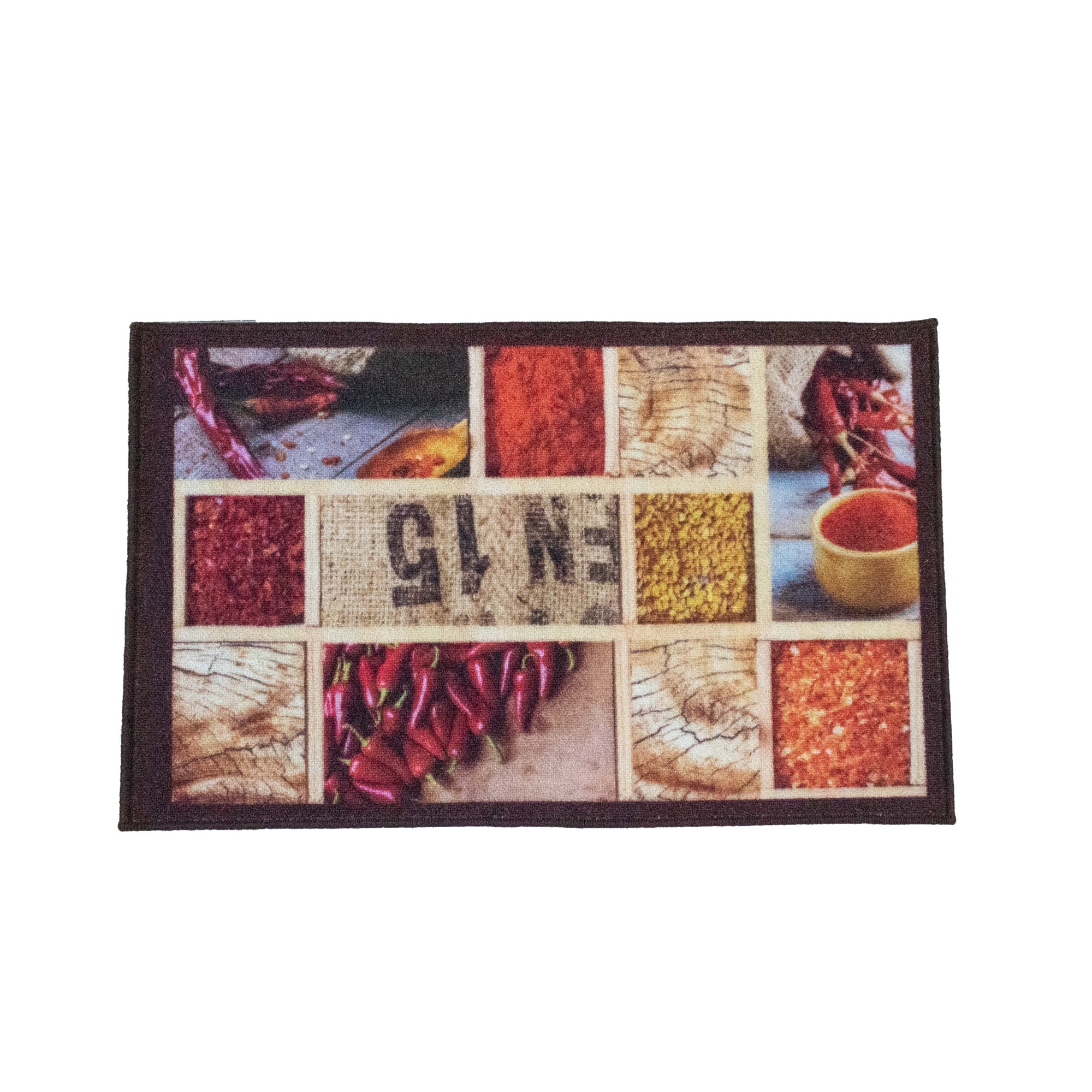 Covor bucatarie SAM Mix Art 3 , 80x150 cm, grosime 3.5 mm, 1000g/mp, 100% poliamida, suport latex, model ardei iute