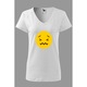 Tricou dama, Malfini, Emoji Not Feeling Good Face, Alb, L