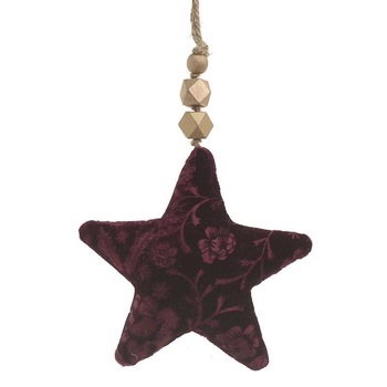 Ornament pom de Craciun Stea, Textil, 18x18 Ornament pom de Craciun Stea, Textil, 18x18