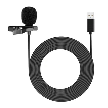 Microfon USB tip lavaliera pentru laptop, PC, sistem de prindere clip-on, omnidirectional, cablu 1.5 m, Negru, BBL1907 Microfon USB tip lavaliera pentru laptop, PC, sistem de prindere clip-on, omnidirectional, cablu 1.5 m, Negru, BBL1907