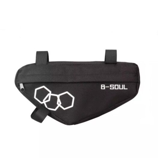 Borseta pentru bicicleta din material impermeabil, montare pe cadru, pentru telefon, accesorii, Negru Alb, BBL1889