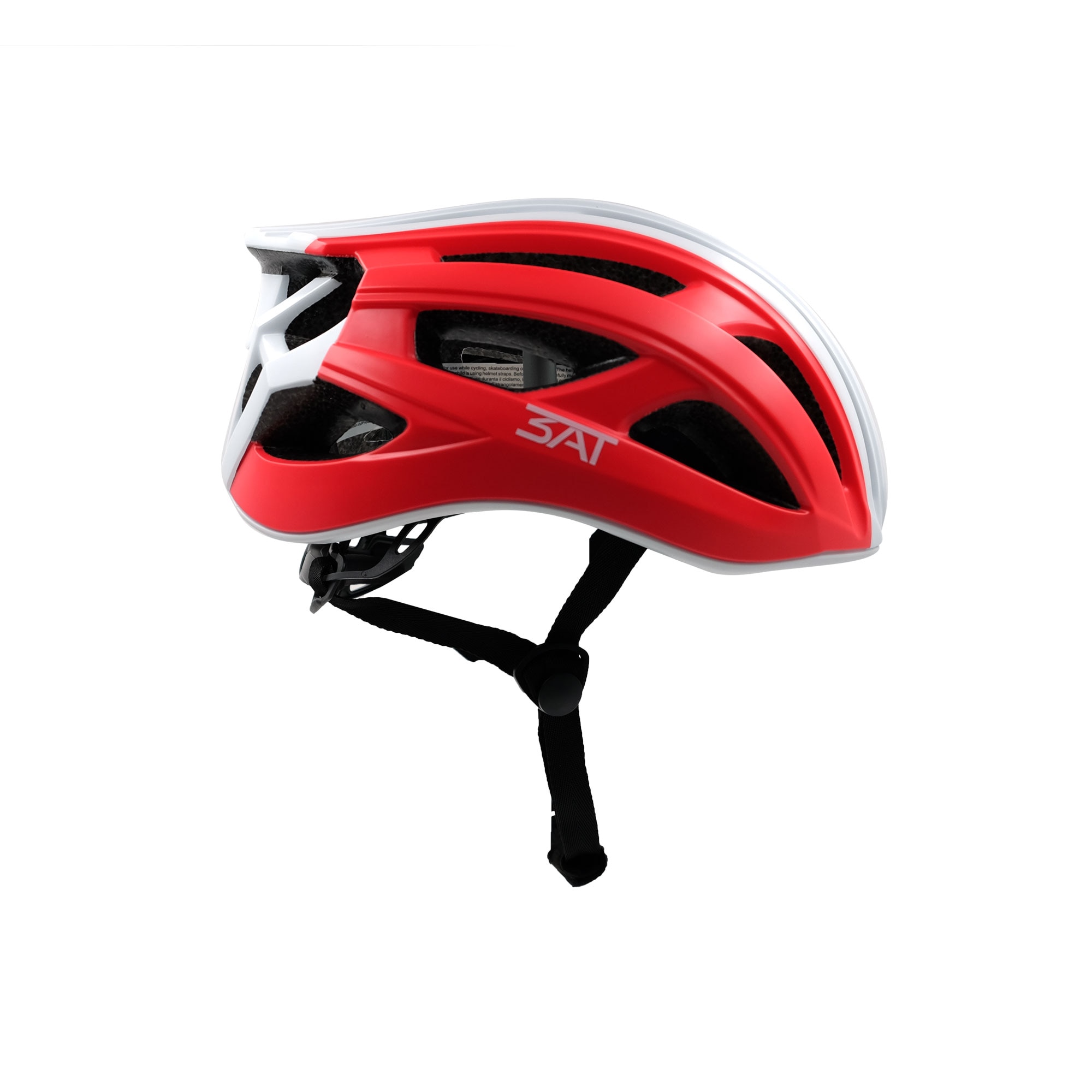 Casca de protectie STReeT Double Rosu/Alb, Marimea M , 54-58 cm