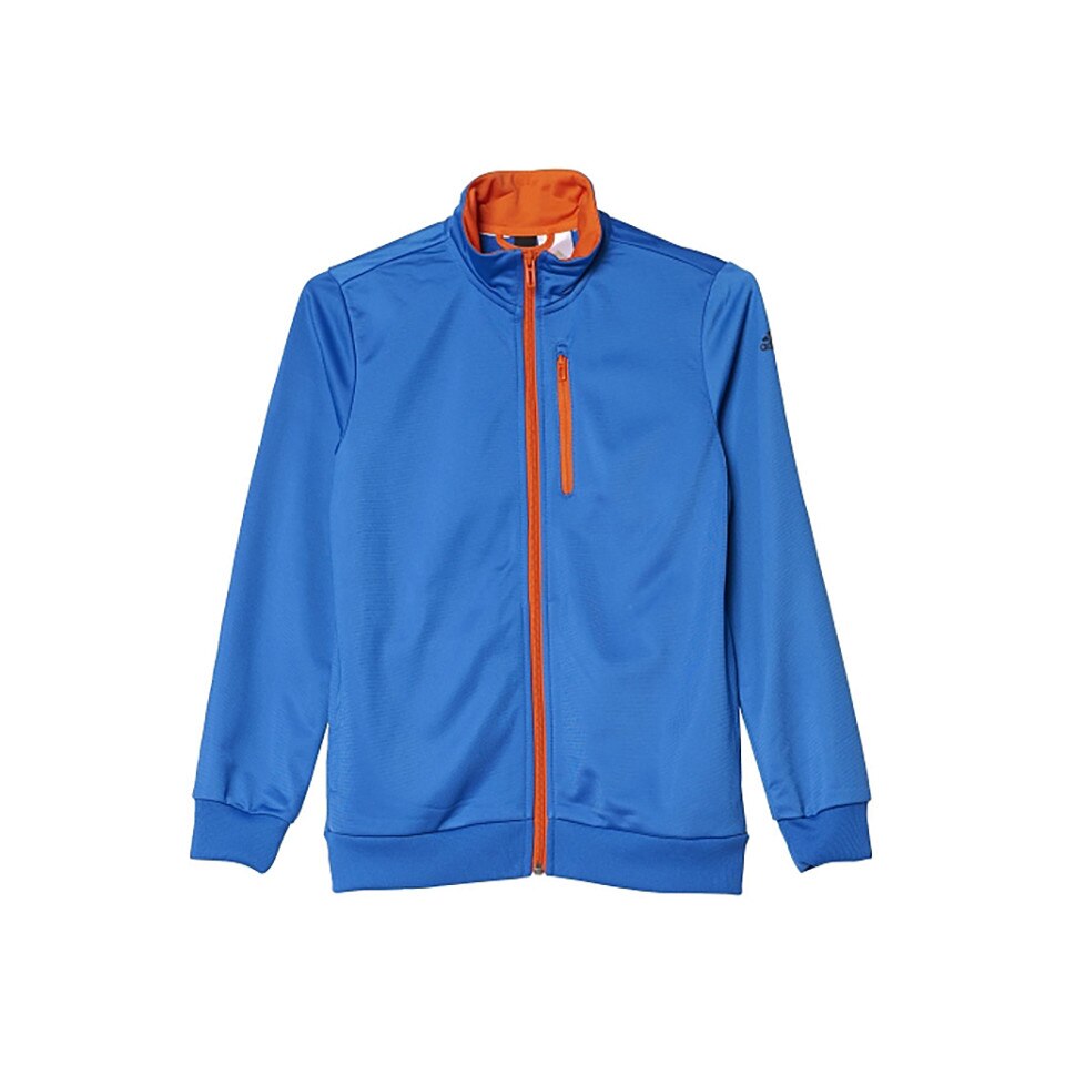 Cardigan baieti, Adidas, albastru/oranJ, 140 cm, 9-10 ani