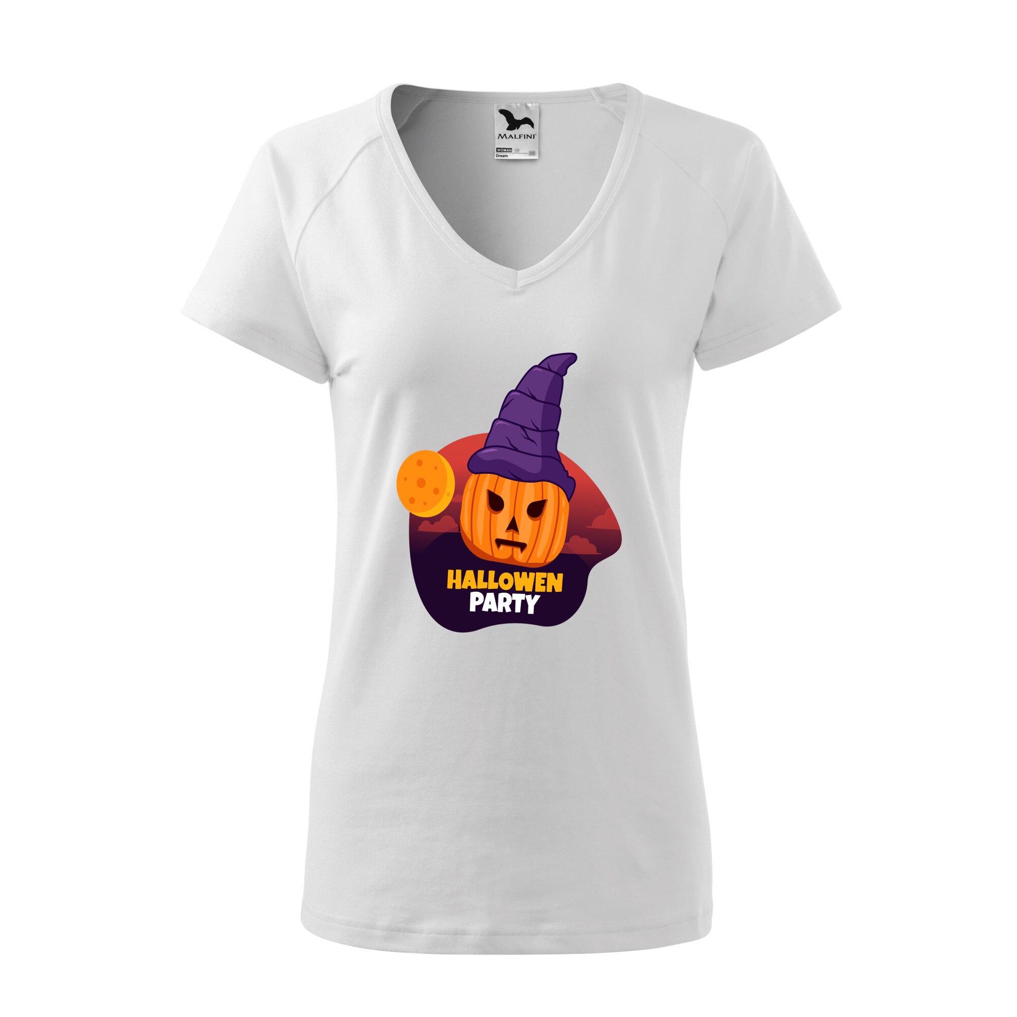 Tricou dama, Malfini, Halloween Party, Alb, L