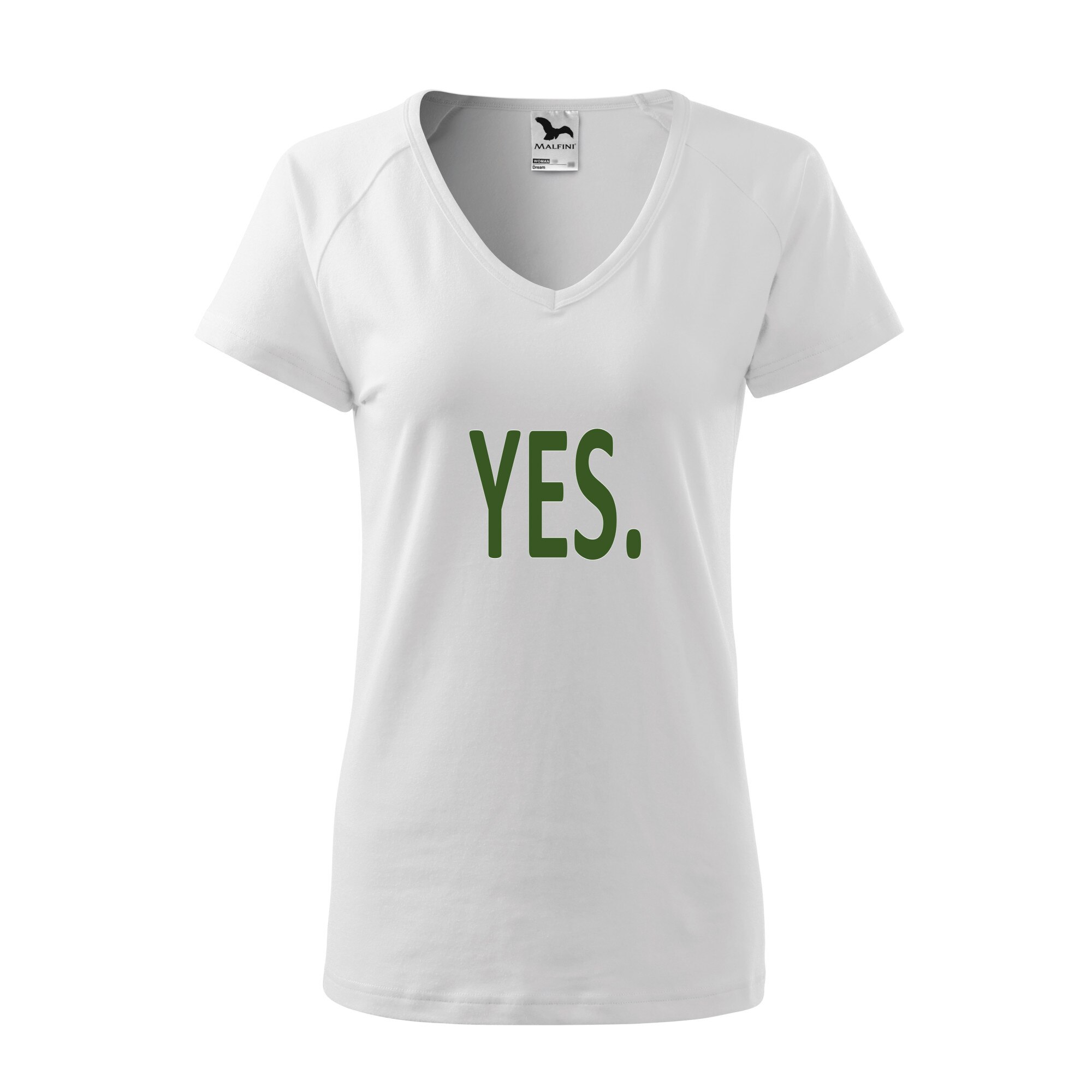Tricou dama, Malfini, Yes., Alb, L