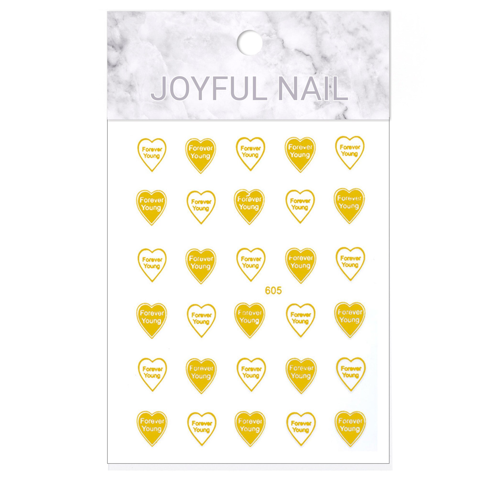 Tatuaj sticker Lila Rossa, cu efect acrilic, pentru decor unghii, nail art 605-GOLD